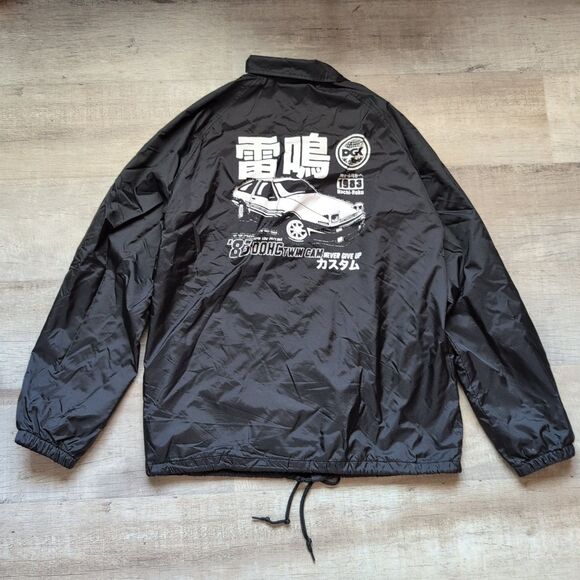 DGK Jacket Adult L Black Snap Graphic Print Spell Out Bomber Streetwear Japanese - Picture 3 of 8